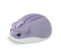 CHUYI Cute Hamster Wireless Silent Mouse Cartoon Portable Travel Mute Mouse 1200DPI Optical Cordless Quiet Animal Mice for Computer Laptop PC Gift (Purple)