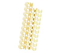 ChuYiElegance Braiding Clips, Hair Accessories for Braiding, Dreadlock Accessories, Fashionable Dreadlocks, Hair Cuff Rings for Formal Events, Gold 40pcs