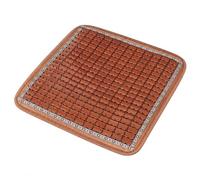 ChuYiElegance Breathable Seat Pad Bamboo Slats Border Thread Flexible Support Eco-Friendly Design Suitable for Workstation Bedroom, Modern minimalist, Lace Carbon, 45 X 45 cm