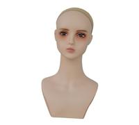 ChuYiElegance Female Mannequin Head, Holder, Multipurpose Table Stand for Fashion, Doll Head Bust for Shopping Mall, Style F