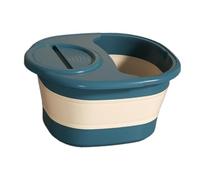 ChuYiElegance Foldable Foot Soaking Basin, Space Saving Foot Bath Basin, SPA Bath Massager for Car Travel, Picnics, Camping, Blue