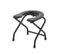 ChuYiElegance Folding Toilet Seat for Seniors - Squat Design with Stainless Steel Frame for Use, Height 38cm