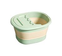 ChuYiElegance Footbath Foldable Footbath with Lid, Space-Saving, 26 Massage Points, Soothing, Relaxing, Tired Feet, Large Footbath Basin for Picnics, Green