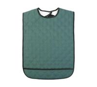 ChuYiElegance Large Bib for Elderly, Adult Bib, Waterproof, Soft, Practical, Washable, Clothing Protector for Men and Women, Green S