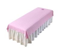 ChuYiElegance Salon Sofa Cover, with Face Hole, Professional Massage Table Cover, Washable, Lightweight and Soft, Beauty Bed Cover for Salon, Pink