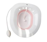 ChuYiElegance Toilet Seat for Bathtub, Bidet, Foldable, with Flush, Made of PP, Smooth Surface, Suitable for Women and Men, Hemorrhoids, Postpartum, White Pink