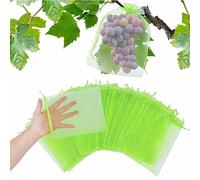 CHUYIX Grape Protection Bags, 30 Pieces, 30 x 40 cm, Fruit Protective Bag, Mesh Bag with Drawstring, Organza Bag, Drawstring, Garden Mesh Bag, Fruit Protective Bag, Garden Mesh Bag, Protective Bag