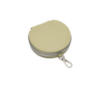 CHUYIX Mini Round Coin Purse for Women 1 Piece Leather Women's Purse Portable Fashionable Wrist Purse Small Purse with Zip Fashion Wrist Purse