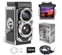 CHUZHAO Retro Digital Camera, Mini TLR Vintage Camera, Vlogging Camera