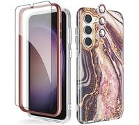 Chvelop for Samsung S23 Plus Case with Screen Protector + Bumper & Camera Protector, TPU Shockproof 360° Protection, Galaxy S23 Plus Case Glossy Fade-Resistant Pattern Phone Cases S23+ Plus, Black