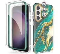 Chvelop Samsung S23 Plus Case with Camera Protector + Screen Protector + Bumper Samsung Galaxy S23 Plus Case Anti-Yellowing Full Body Protective Case Shockproof Phone Cover S23 Plus 6,6'' Green