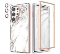 Chvelop for Samsung S23 Ultra Case with Bumper [WITHOUT Screen Protector] + Camera Protector, TPU Shockproof Samsung Galaxy S23 Ultra Case, Glossy Fade-Resistant Pattern Phone Cases S23 Ultra, Marble