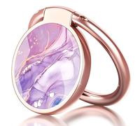 Chvelop Phone Ring Holder, Phone Ring Grip Universal Handy Finger Ring Stand 360 Adjustable Phone Grips Metal for iPhone 15 14 13 12 11 Pro Max Mini Xs XR X 8 7 6S Samsung Smartphones, Purple