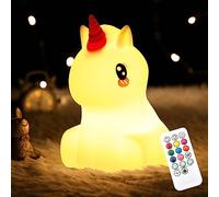 CHWARES Night Light for Kids, Unicorn Nursery Night Lights with Remote, 7 Color Kawaii Lamp, Room Decor, USB Rechargeable, Cute Lamp Gifts for Baby, Children, Toddlers, Teen Girls