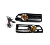 Chwqfuhf Car Foglamp For VW For Bora 99-04 2Pcs LED With Bezel Fog Lamp Super Bright Professional 1J5853665B 1J5853666B(Yellow)