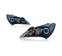 Chwqfuhf Car Front Lights For Hyundai For Rohens Coupe 2009-2013 Car Light LED Headlight Projetor Head Lamp Angel Eye Daytime Running Light