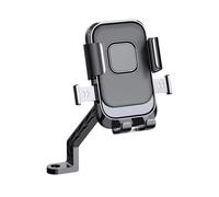 Chwqfuhf Motorcycle GPS Mount Motorcycle Bicycles Phone Mount Clip Riding Shockproof Phone Holder Motorbike Scooter Cycling Navigation Support Bracket(Black rearview)