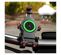 Chwqfuhf Motorcycle GPS Mount Motorcycle Phone Holder 15W Qi Wireless Charger Vibration Dampener Waterproof Handlebar Cell Phone Mount