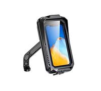 Chwqfuhf Motorcycle GPS Mount Motorcycle Phone Mount Waterproof Bike Holder 360° Universal Anti-Shake Bag Touchscreen Sun Visor For 4.7"-7.0"(Rearview mirror)