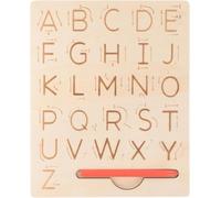 CHXAOM Letterboard Toy Montessori, Scrabble Letters Wooden Plug-in Game with ABC, Numbers Double-Sided, Educational Toy from 3 Years for Letters Game, Fine Motor Skills