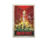 CHxdxge Mars Attacks 1996 Sci-Fi Movie Poster Canvas Prints, Wall Art for Living Room, Prints, Modern Home Decoration 24 x 36 inches (60 x 90 cm)