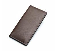 CHXINGCHEN Wallets for Men, RFID Blocking PU Leather Wallet Credit Card Holder ID Card Holder,Size: 18cm*9cm*1cm (L-Dark Brown)