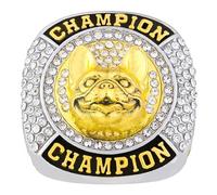 CHXIXUE Got That Dawg in Me Ring Bulldog Ring for Men, Vintage Gothic Pitbull Bull Dog Pug Dog Head Biker Ring, Zinc, 1
