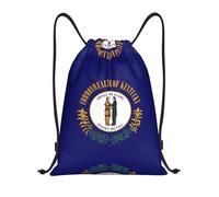 CHXtao Kentucky State Flag Drawstring Bag Backpack for Sports Travel Gym Lightweight