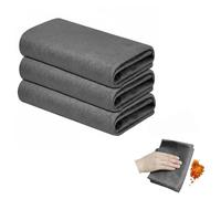 CHXTguyue Magic Cleaning Cloths - 3 PCS Reusable Super Soft Microfiber Cloths, Streak-Free Cleaning Rags for Home, Kitchen, Car, Mirror, Glass & Window (Grey)