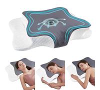 CHxxy Cervical Neck Pillow for Pain Relief Sleeping, Contour Memory Foam Pillows, Ergonomic Side Sleeper Pillows for Adults, Cooling Orthopedic Neck Support Pillow for Back Stomach Sleepers