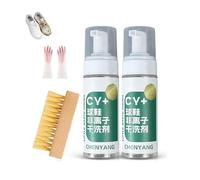 Chyang Active Foam Sneaker Cleaner Set,white Foam Sneaker Cleaner Set for Removing Stains and Dirt,Rich Foam, Deep Clean (2pcs)
