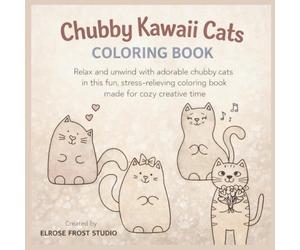 CHYBBY KAWAII CATS COLORING BOOK: Relax and unwind with adorable chubby cats in this fun, stress-relieving coloring book made for cozy creative time