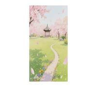 CHYDANY A Park with Cherry Blossoms in Full Bloom Curtain,Soft and Durable,Small Door Window Curtains,Decorate The Room,Door Curtains for Closet Bedroom Living Room Doorway 35.4 * 70.9 in