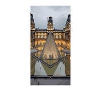 CHYDANY Louvre Museum in Paris Curtain,Soft and Durable,Small Door Window Curtains,Decorate The Room,Door Curtains for Closet Bedroom Living Room Doorway 35.4 * 70.9 in