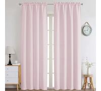 Chyhomenyc Bennet Blush Pink Curtains 96 Inches Long 2 Panels, Faux Linen Textured Semi Sheer Airy Light Filtering Soft Privacy Farmhouse Curtain Drapes for Living Room Bedroom, Each 40" Wx96 L
