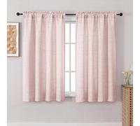 Chyhomenyc Blush Pink Curtains 54 Inch Length for Living Room, Light Filtering Textured Window Curtains, Soft Airy Privacy Bright Cozy Curtain for Bedroom, 42Wx54L, 2PCS