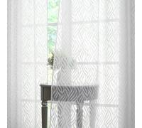 Chyhomenyc MAISUI Clip Jacquard Sheer Curtains S2 White 38x72