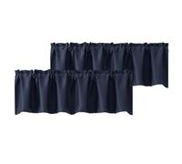 Chyhomenyc Room Darkening Valances Navy Blue 2x60Wx14L