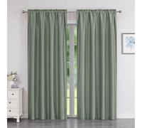 Chyhomenyc Uptown Sage Green Curtains 78 Inch Length 2 Panels for Bedroom, Light Filtering Soft Faux Silk Textured Curtains, Elegant Rod Pocket Window Drapes for Living Room, Each 40x78 Inches