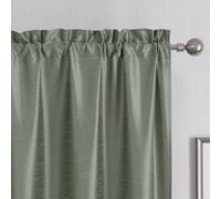 Chyhomenyc Uptown Sage Green Faux Silk Curtains 72 Inch Length 2 Panels for Bedroom, Room Darkening Shiny Sage Green Soft Fabric Rod Pocket Window Drapes for Living Room, Each 40x72 Inches, 6 FT