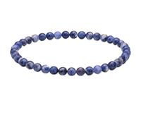 CHYIFSHIYM 4mm Natural Gemstone Beads Bracelets Handmade Stretch Crystal Bracelets for Women Minimalist Elastic Healing Stone Bracelet Stackable Jewelry Gift, One Size, Shungite, Crystal
