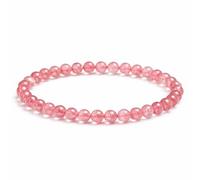 CHYIFSHIYM 4mm Natural Gemstone Beads Bracelets Handmade Stretch Crystal Bracelets for Women Minimalist Elastic Healing Stone Bracelet Stackable Jewelry Gift, One Size, Shungite, Crystal