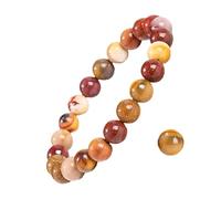 CHYIFSHIYM 8mm Handmade Unisex Elastic Bracelet for Meditation, Yoga, Spiritual and Positive Healing (Mookaite)