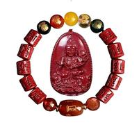 CHYIFSHIYM Chinese Feng Shui Style Red Beaded Bracelet or Guardian Pendant, Symbolic Decorative Jewelry, Sold Separately, One Size, Agarwood, No Gemstone