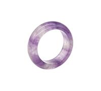 CHYIFSHIYM Crystal Ring, Crystal Rings for Women Natural Stone Band, Gemstone Ring in Gift Box, Smooth Polished Stone Finger Ring, 18-20 mm Inner Diameter, One Size, Acetate, No Gemstone