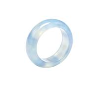 CHYIFSHIYM Crystal Ring, Crystal Rings for Women Natural Stone Band, Gemstone Ring in Gift Box, Smooth Polished Stone Finger Ring, 18-20 mm Inner Diameter, One Size, Acetate, No Gemstone