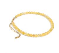 CHYIFSHIYM Multicolor Beaded Anklet for Women, Natural Stone 4mm Bead Ankle Bracelet with Gold Tone Clasp and 8 Inch + 2 Inch Extender Chain, Adjustable Summer Beach Vacation Jewelry Gift, One Size