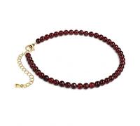 CHYIFSHIYM Multicolor Beaded Anklet for Women, Natural Stone 4mm Bead Ankle Bracelet with Gold Tone Clasp and 8 Inch + 2 Inch Extender Chain, Adjustable Summer Beach Vacation Jewelry Gift, One Size