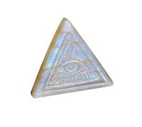 CHYIFSHIYM Natural blue moonstone eye of vision carving - 1.6×1.5cm strong blue flash crystal healing ornament for energy focus and intuition