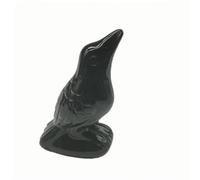 CHYIFSHIYM Natural Crystal Raven 5cm - Hand Carved Semi-Precious Crows Sculpture | Spiritual Healing Bird Figurine for Home Office Decoration